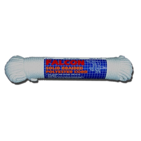 T.W. Evans Cordage Co. No. 7 x 7/32. Falcon Polyester Braided Cord 100 ft. Hank 40-070